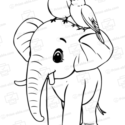 Elephant Coloring Page