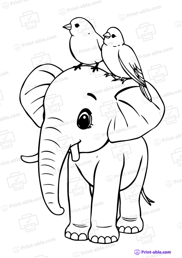 Elephant Coloring Page
