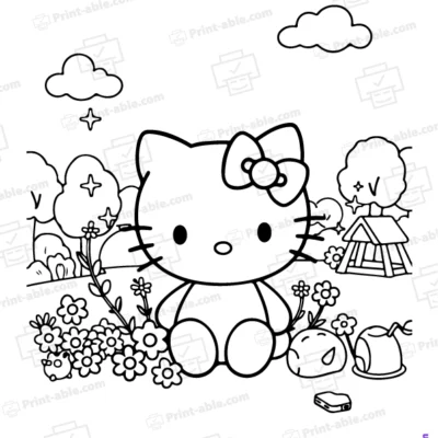 Hello Kitty Coloring Page