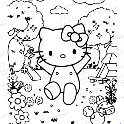 Hello Kitty Coloring Page