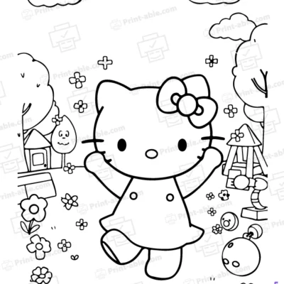 Hello Kitty Coloring Page