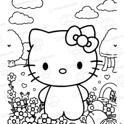Hello Kitty Coloring Page