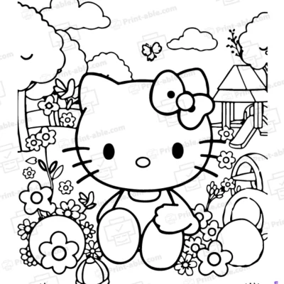Hello Kitty Coloring Page