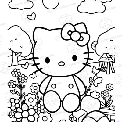 Hello Kitty Coloring Page