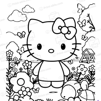 Hello Kitty Coloring Page