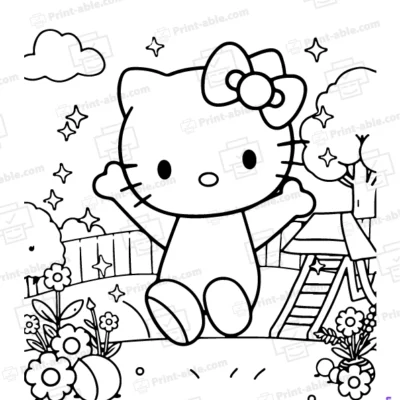 Hello Kitty Coloring Page