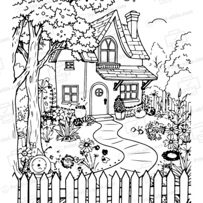 House Coloring Page