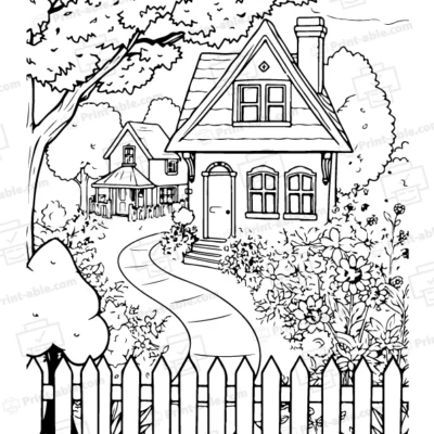 House Coloring Page