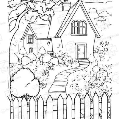 House Coloring Page