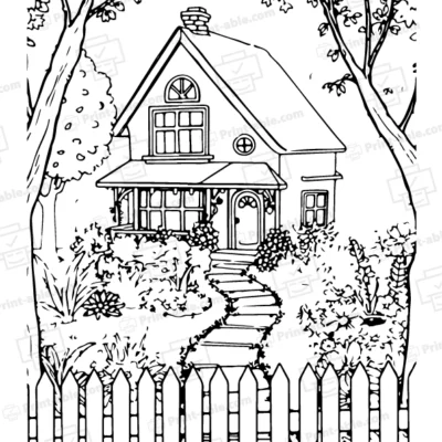 House Coloring Page