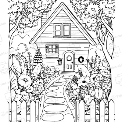 House Coloring Page