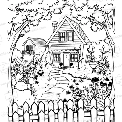 House Coloring Page