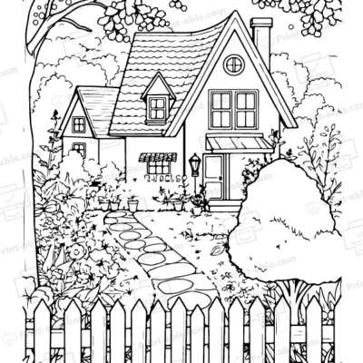 House Coloring Page