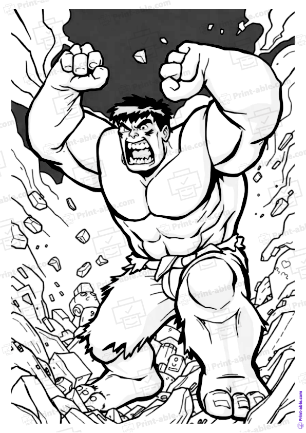 Hulk Coloring Page