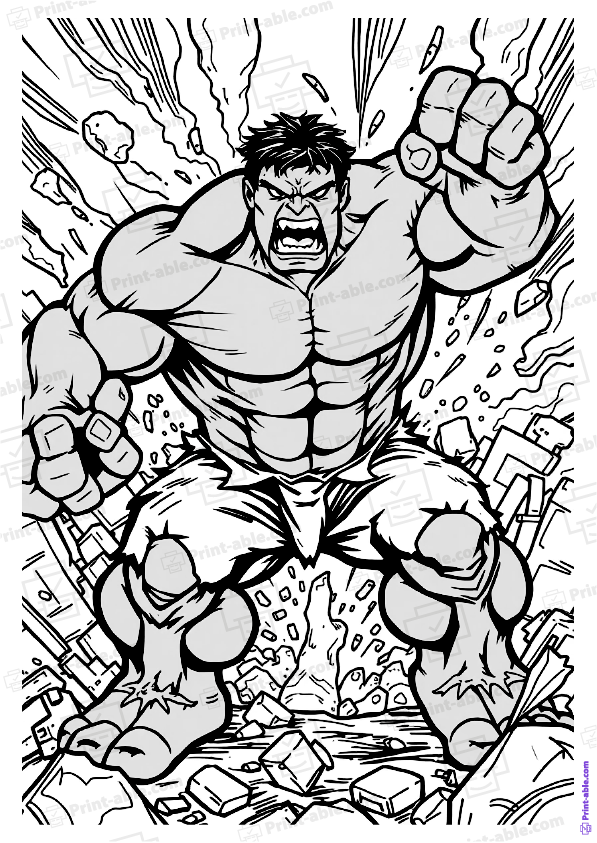 Hulk Coloring Page