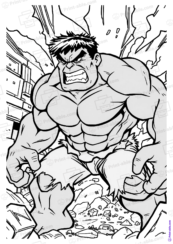 Hulk Coloring Page
