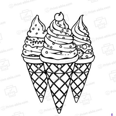 Ice Cream Coloring Page