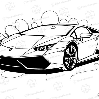 Lamborghini Coloring Page
