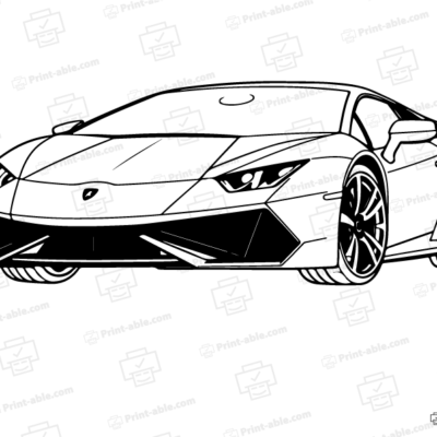 Lamborghini Coloring Page