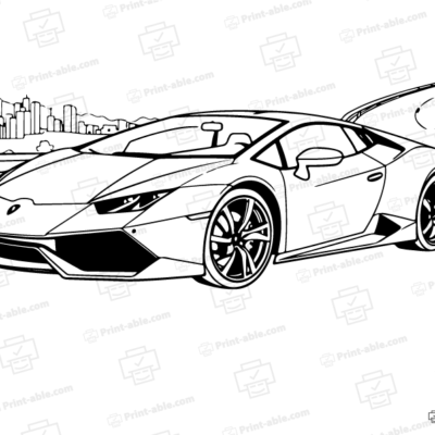 Lamborghini Coloring Page