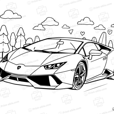 Lamborghini Coloring Page