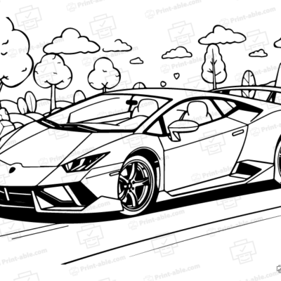Lamborghini Coloring Page