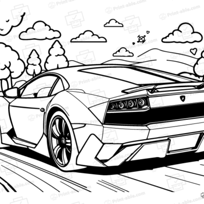 Lamborghini Coloring Page