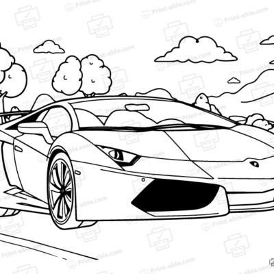 Lamborghini Coloring Page