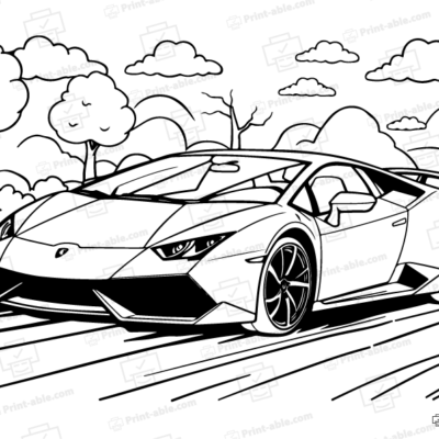 Lamborghini Coloring Page