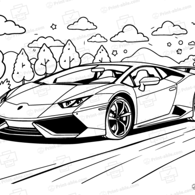 Lamborghini Coloring Page
