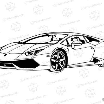 Lamborghini Coloring Page