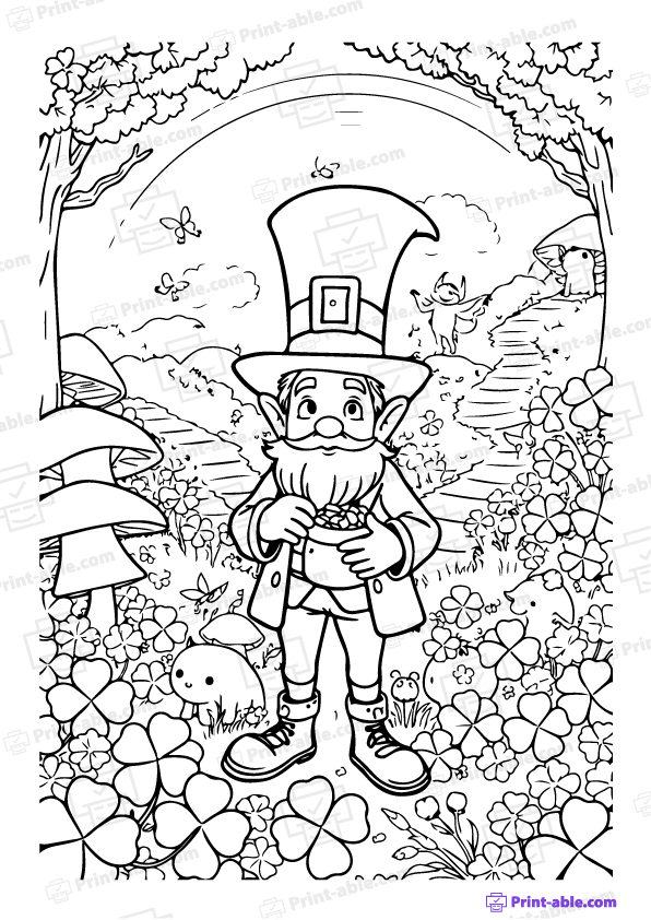 Leprechaun Coloring Page