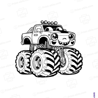 Monster Truck Coloring Page