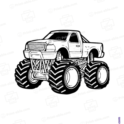 Monster Truck Coloring Page