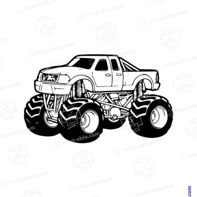 Monster Truck Coloring Page