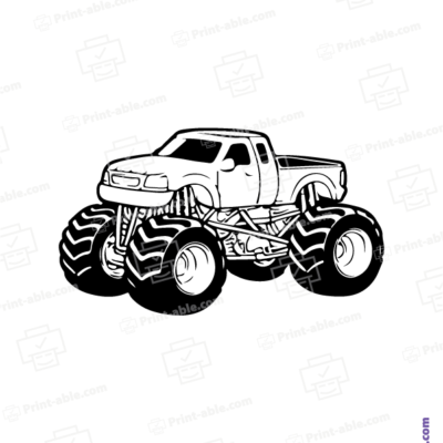 Monster Truck Coloring Page