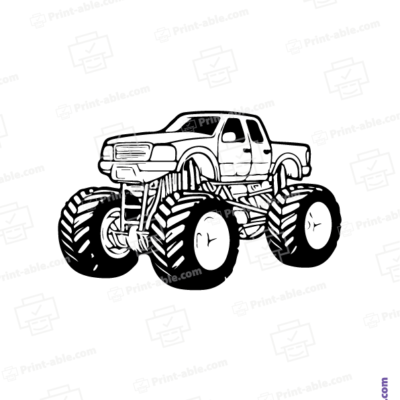Monster Truck Coloring Page