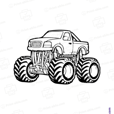 Monster Truck Coloring Page
