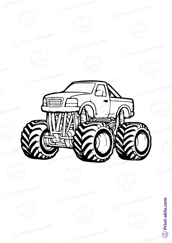 Monster Truck Coloring Page