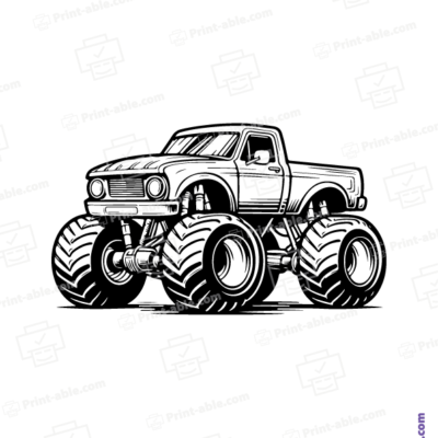 Monster Truck Coloring Page