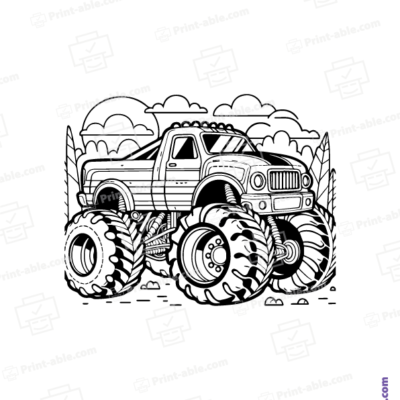 Monster Truck Coloring Page
