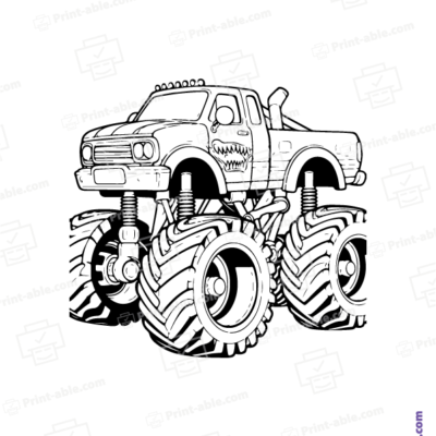 Monster Truck Coloring Page