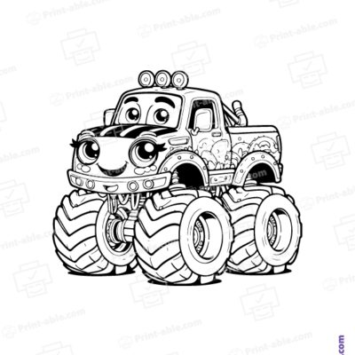 Monster Truck Coloring Page