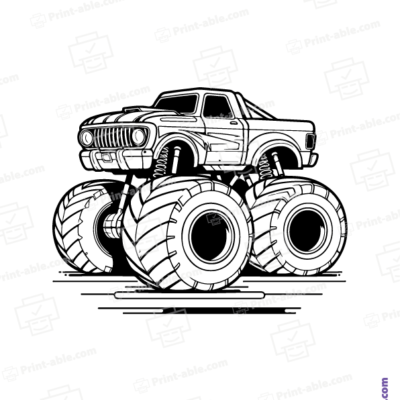 Monster Truck Coloring Page