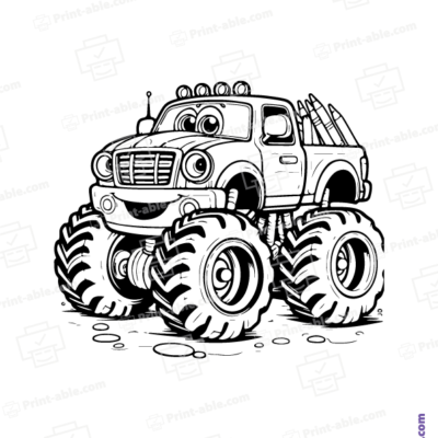 Monster Truck Coloring Page