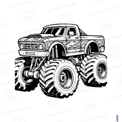 Monster Truck Coloring Page
