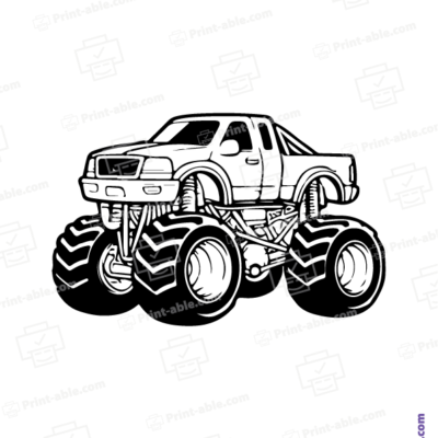 Monster Truck Coloring Page