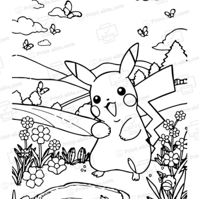 Pikachu Coloring Page
