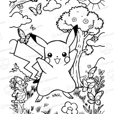 Pikachu Coloring Page