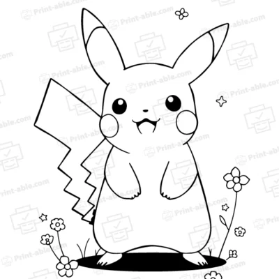 Pikachu Coloring Page